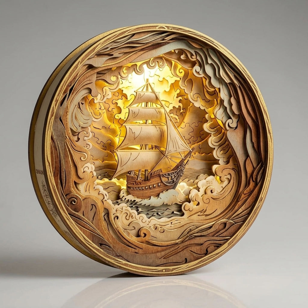 3D Wooden Sailing Puzzle - Build Your Own Ship