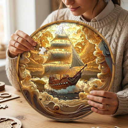 3D Wooden Sailing Puzzle - Build Your Own Ship