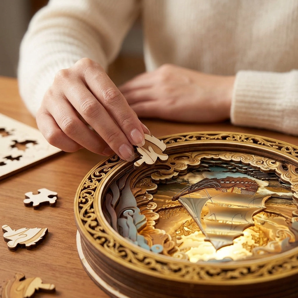 3D Wooden Sailing Puzzle - Build Your Own Ship