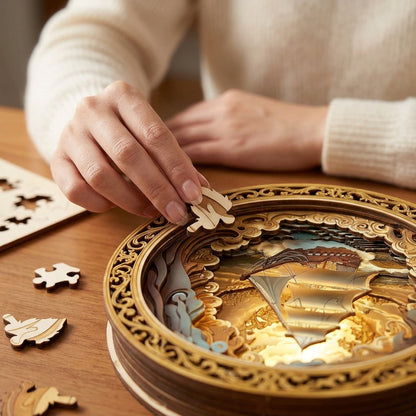 3D Wooden Sailing Puzzle - Build Your Own Ship